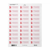 Étiquette Illustration Florale Rose Romantique (Feuille entière)