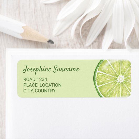 Étiquette Illustration Fruit Citrus Lime Avec Texte Personna (En situation)