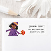 Étiquette Illustration mignonne d'Halloween (En situation)