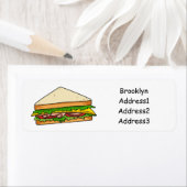 Étiquette Illustration Sandwich (En situation)