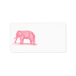 Étiquette Illustration vintage d'éléphants de 1800s