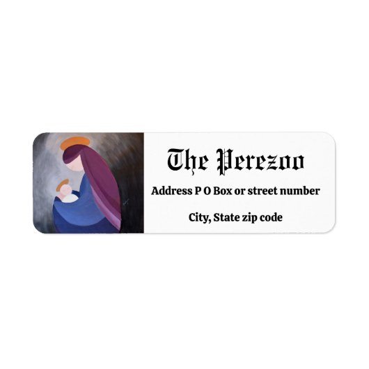 Étiquette Image de Madonna et de Child (Devant)