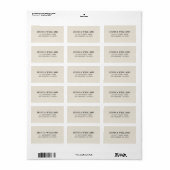 Étiquette Image de texture de lin beige clair (Feuille entière)