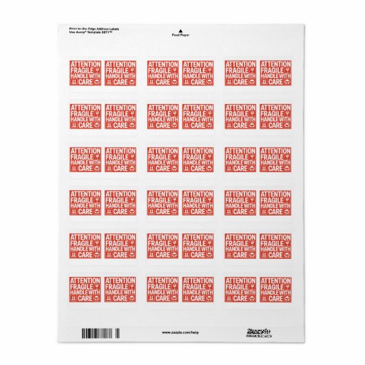 Étiquette images4 de l'étiquette d'expédition Poignée avec s (Feuille entière)