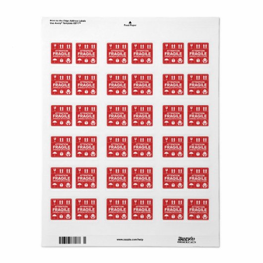 Étiquette images5 de l'étiquette d'expédition Poignée avec s (Feuille entière)