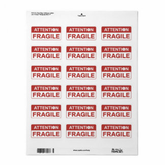 Étiquette images d'étiquette d'expédition fragile rouge à ma