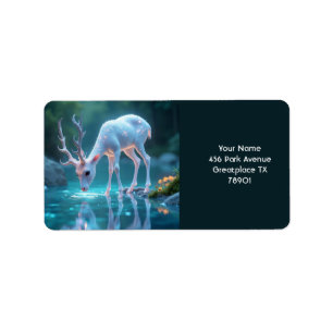 Étiquette Imaginaire Bleu Bébé Boeuf Cerf