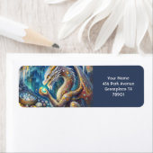 Étiquette Imaginaire Caverne De Pierre Dragon Mignonne. (En situation)