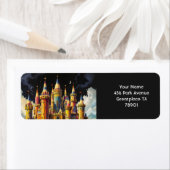 Étiquette Imaginaire Château Cute De Crayons (En situation)