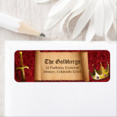 Étiquette Imaginaire Chevalier épée Médiévale Times Bar Mitz (En situation)