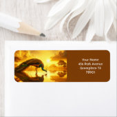 Étiquette Imaginaire Cute Peacock Eau potable (En situation)