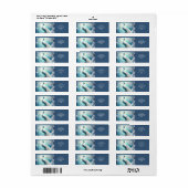 Étiquette Imaginaire Cute Peacock Ice hiver (Feuille entière)