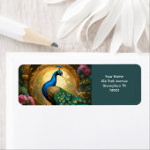 Étiquette Imaginaire Cute Vivid Romantic Peacock Portrait (En situation)