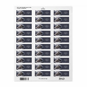 Étiquette Imaginaire Cute Wolf Famille Hiver (Feuille entière)