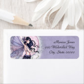 Étiquette Imaginaire Fée Violet Art Retourner Adresse Étique (En situation)