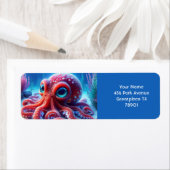 Étiquette Imaginaire Mare Rouge octopus (En situation)