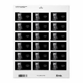 Étiquette Imaginaire mignon blanc fumée Kitten (Feuille entière)