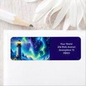 Étiquette Imaginaire mignon phare rideau de neige (En situation)