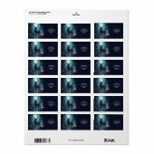 Étiquette Imaginaire Mignonne Lune Nuit de Cerfs (Feuille entière)