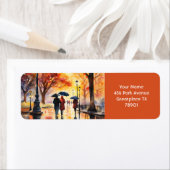 Étiquette Imaginaire Parc mignon Pluie automnale (En situation)