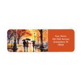 Étiquette Imaginaire Parc mignon Pluie automnale (Devant)