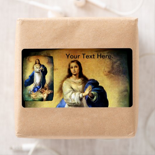 Étiquette Immaculée conception de la Vierge Marie - Murillo (En situation)