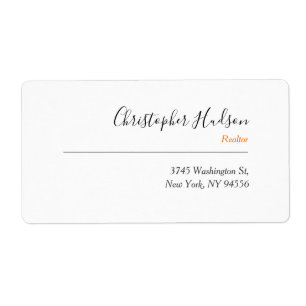 Étiquette Immobilier simple professionnel