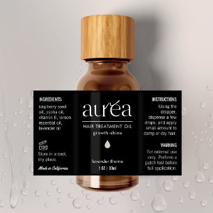 Étiquette imperméable 1 OZ/30ml de bouteille de go