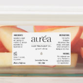 Étiquette imperméable 1 OZ/30ml de bouteille de go (Apposé)