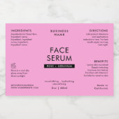 Étiquette imperméable moderne rose 2 OZ Bouteille (Étiquettes simples)