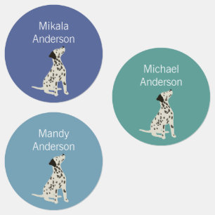 Étiquette imperméable pour chien Dalmation