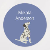 Étiquette imperméable pour chien Dalmation (Design 1)