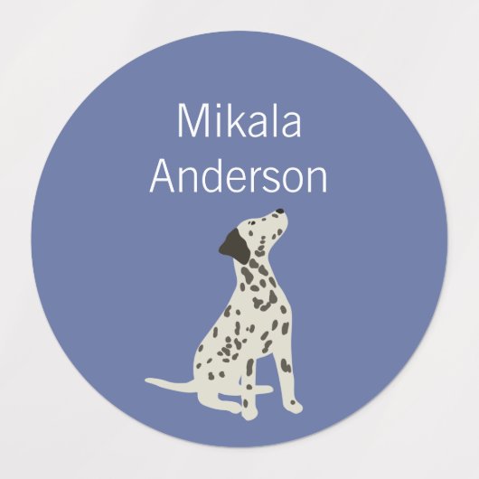 Étiquette imperméable pour chien Dalmation (Design 1)