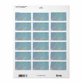 Étiquette Impression d'aquarelle abstraite de couleur mélang (Feuille entière)
