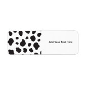 Étiquette Impression De Vache, Motif De Vache, Spots De Vach (Devant)