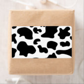 Étiquette Impression de vache noire et blanche (En situation)
