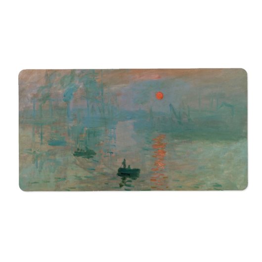 Étiquette Impression, Soleil Levant par Claude Monet 1872 (Devant)