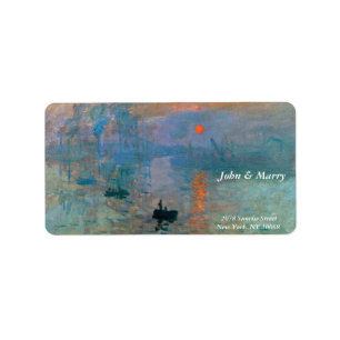 Étiquette Impression Sunrise par Claude Monet
