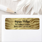 Étiquette Impression zèbre Bronze Doré Glam Safari Jungle (En situation)