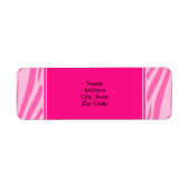 Étiquette Impression Zèbre rose chaud (Devant)