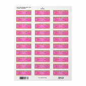 Étiquette Imprimé léopard guépard rose paillettes dorées ten (Feuille entière)