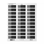 Étiquette Imprimés noir et blanc à monogramme dalmate (Feuille entière)