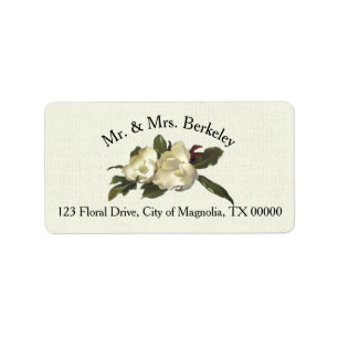 Étiquette In Love - Vintage Magnolia Floral Mariage Custom