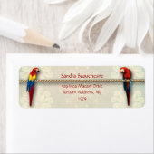 Étiquette Inca Macaws - Dentelle de crème (En situation)