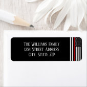 Étiquette Indicateur de ligne rouge mince (En situation)