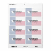 Étiquette Indicateur d'état du Texas (Feuille entière)