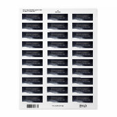 Étiquette Indigo aquarelle moderne simple adresse de retour (Feuille entière)