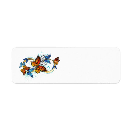 Étiquette Infinité de papillons monarques (Devant)