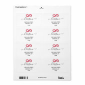 Étiquette Infinity (Feuille entière)