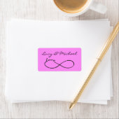 Étiquette Infinity Love Lemniscate noir + votre backgr. (En situation)